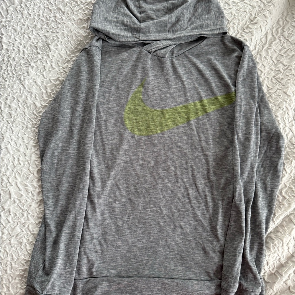 Nike Gray Dri-FIT hooded shirt, youth size large